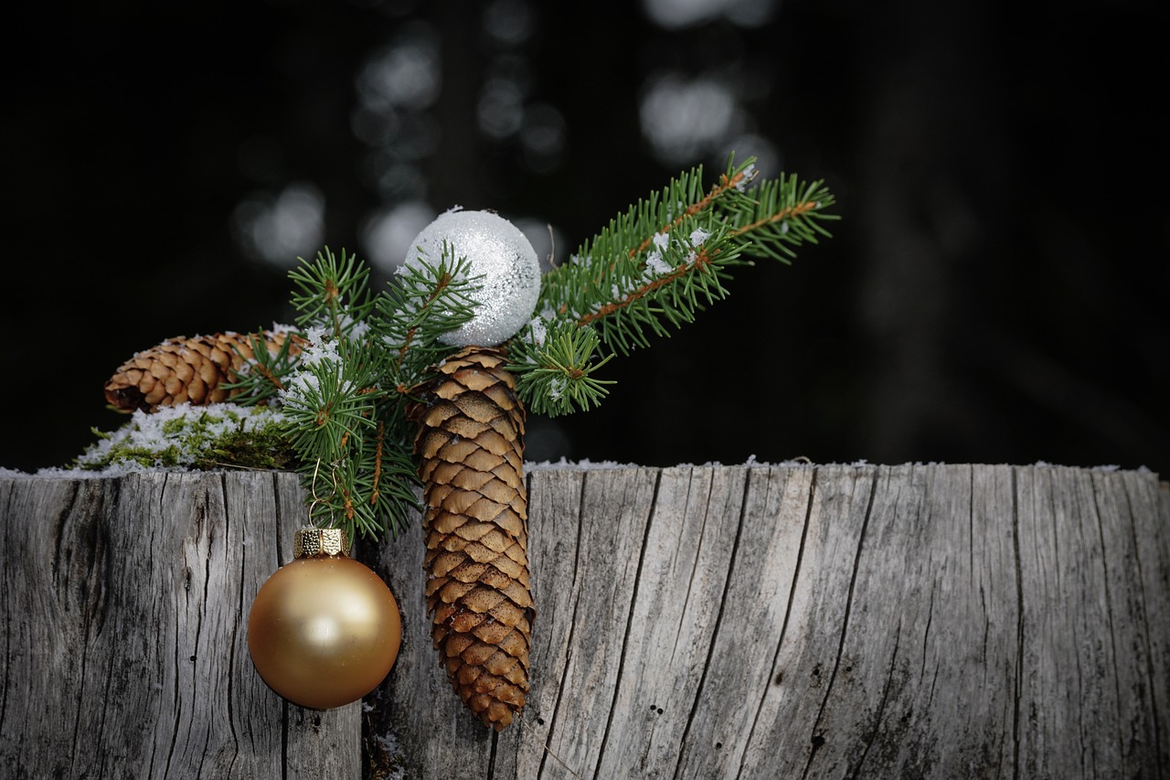 Minimalistische kerstster met houten materialen.